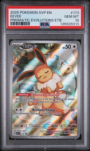 PSA 10 GEM MINT Eevee 173/SVP Black Star PROMO Prismatic Evolutions ETB Pokemon