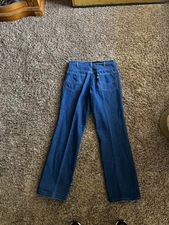 VINTAGE Levis Jeans Mens 34x32 Blue 547 Orange Tab Boot Cut Dark Skosh 80s USA