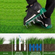 🔥NEW 30x13cm Spikes Pair Lawn Garden Grass Aerators Aerating Sandals Shoes