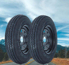 2-pack Trailer Tire On Rim 5.30-12 530-12 5.30x12 4 Lug Tires Wheels 12 Rims 6