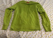 Supreme Cut Out Box Logo Crewneck Lime Sz Medium