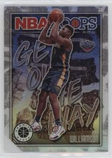 2019-20 Panini NBA Hoops Premium Stock Get Out the Way Holo Zion Williamson 0s55