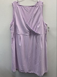 Eddie Bauer Women's Lilac Aster Crossover Dress Sleeveless Pockets Sz 3X NWT