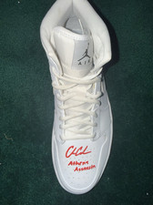 Jordan Air Jordan White Mid Top Leather Signe...