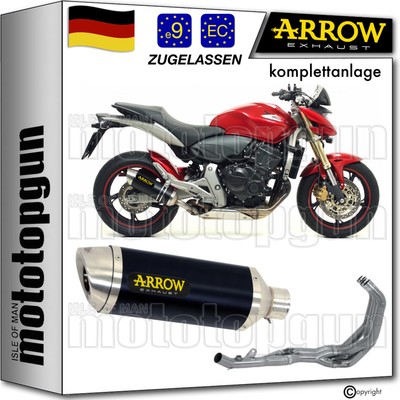 komplettanlage open schwarz thunder arrow fur honda cb 600 f hornet 2013 13