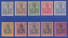 Dt. Reich 1900 Germania REICHSPOST 2-80 Pfg. Mi.-Nr. 53-62 Satz ungebraucht *