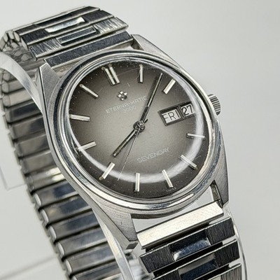 Vintage Eterna Eterna-Matic 3000 Sevenday Cal 1501K Gradient Dial - WORKS