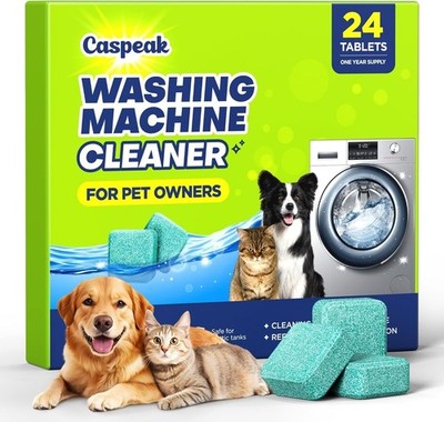 5X Power Deep Cleaning Washing Machine Cleaner Tablets, No More Odor & Pet Fur E