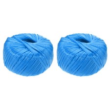 2 Rolls Polyester Nylon Plastic Rope Twine, 80m/262ft Plastic Rope, Blue