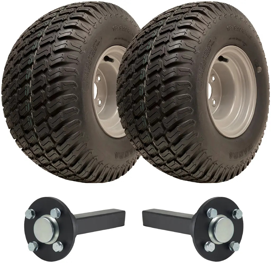 18x9.50-8 ATV Grass Trailer Kit Wanda P332 Grass Pattern Wheels Stub Axles 750kg