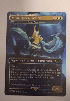 Miku, Queen Electric / Brago, King Eternal  MTG SLD 1601 Rare NM Magic Blink