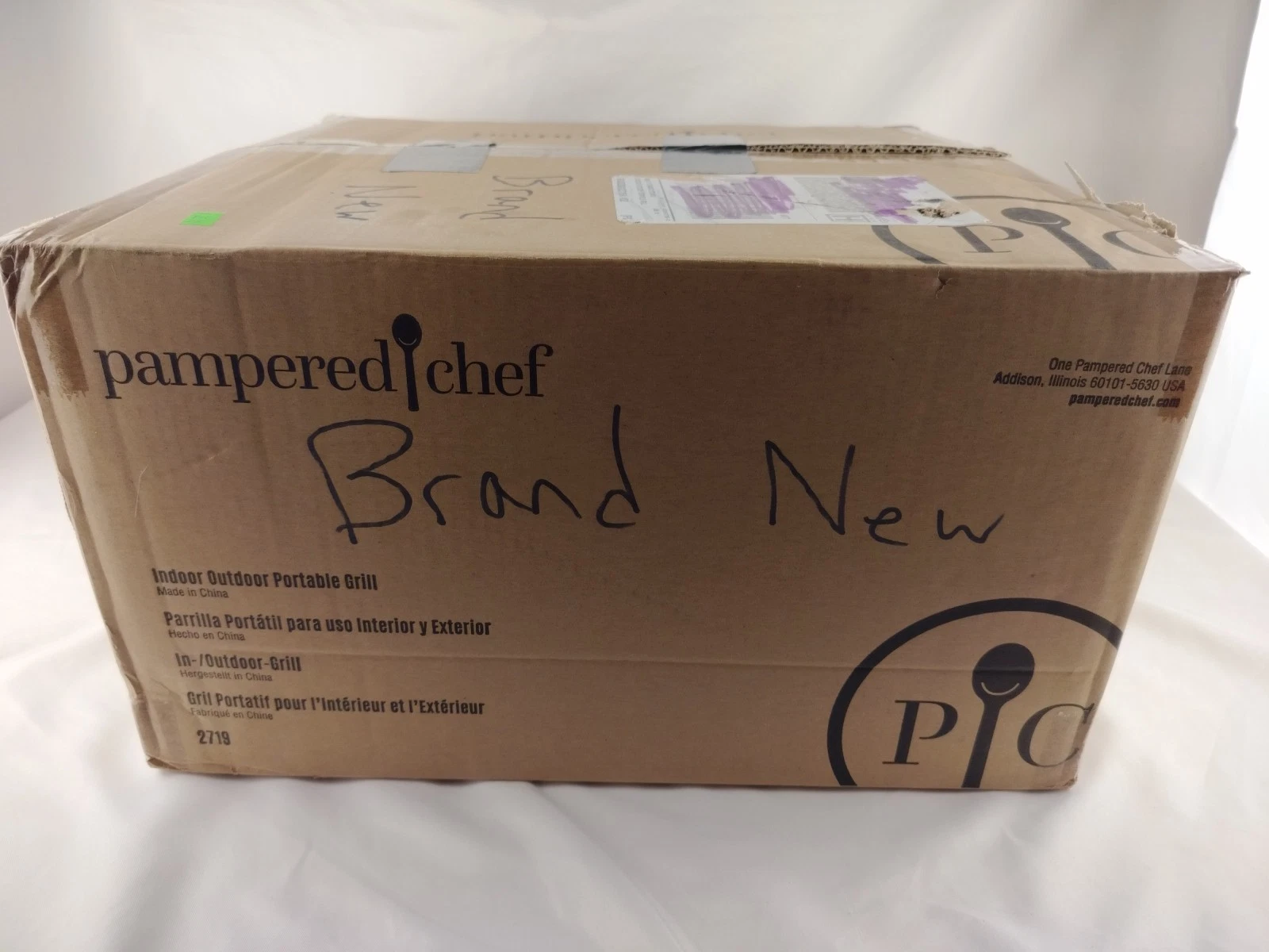 Pampered Chef Portable Indoor Outdoor 2 in 1 Electric Grill #2719 - New