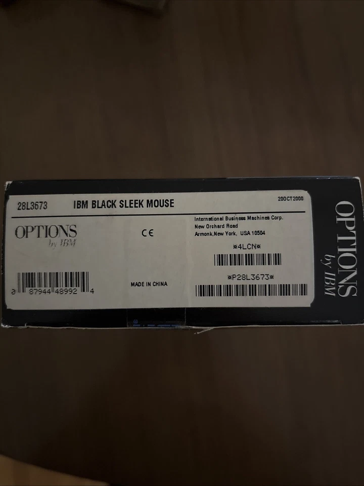 Vintage-Rare!!! IBM 2 Button PS2 Sleek Mouse 28L3673 Black, New & Sealed - Image 4 of 4