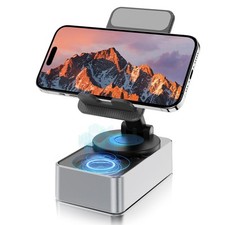 Induction Speaker, Cell Phone Stand with Wireless Bluetooth Speaker, HD Surro...