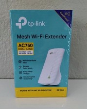 TP Link Mesh Wifi Extender AC750 Dual Band Wi-Fi Range Extender RE220 New