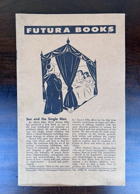#ad VTG 1963 Futura Books quot;Sex and the Single Manquot; Booklet Adult Books Catalogue $10.49
