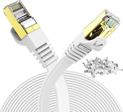 Veetop 10M Lan Kabel Netzwerkkabel Cat 7 Ethernet Kabel Mit Vergoldetem RJ45 Ste