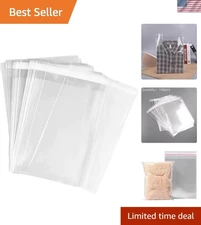 100 Clear Plastic Bags 9x12 Inches - Self-Adhesive Quality for Secure Packing!