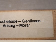 Single Sided BR Carriage Window Destination label Fort William - Mallaigh Train