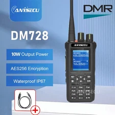ANYSECU DM728 AES256 Encryption DMR Digital Radio 10W IP67 VHF UHF Transceiver