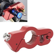 Red Motor Handlebar Grip Lock Anti Theft Throttle Clutch Brake Lock Red