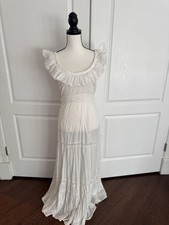 LoveShack Fancy Joanne dress Size 2 White Maxi