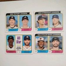 2023 Topps Heritage X4 Cdz '22 Stolen Base/Victory/Strikeout Leaders/Allstar2nd