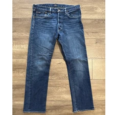 Polo Ralph Lauren Hampton Relaxed Straight Jeans Button Fly 34x30 (Actual 34x29)