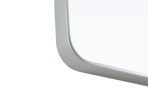 Elegant Decor Contour Metal Rectangle Mirror 28X42 In Silver - Picture 10 of 11