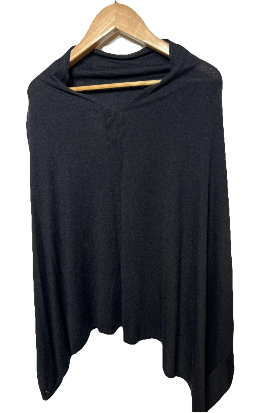 Lululemon Cashmere Blend Poncho Sweater Shawl Black Women’s One Size
