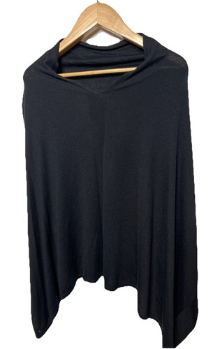 Lululemon Cashmere Blend Poncho Sweater Shawl Black Women’s One Size
