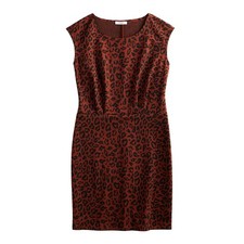 Nine West Brown Leopard Print Dress Size XS NWT