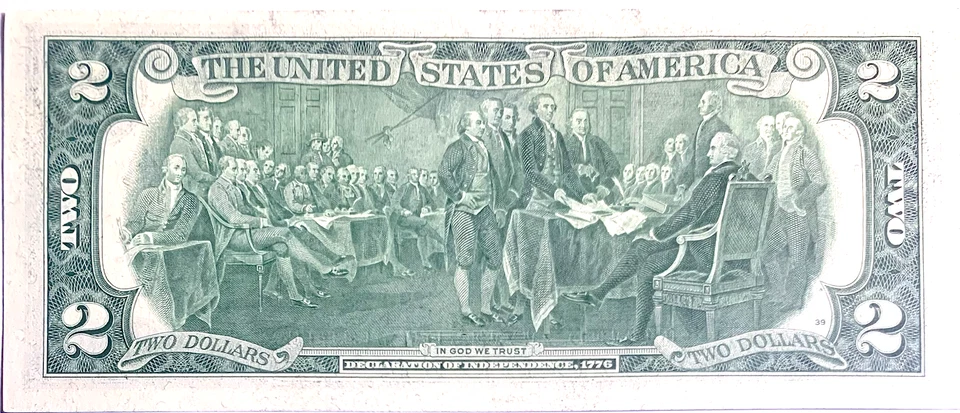 1976 $2 U.S. Federal Reserve Note • Cleveland D • UNC • Bicentennial Note - Image 4 of 4