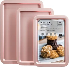 Baking Pan Set, Oven Cookie Baking Pan - Pink