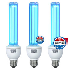 3 Pack 25 Watts UVC Light Bulb Ozone Free, Replacement UV Light Bulb for Bedroom
