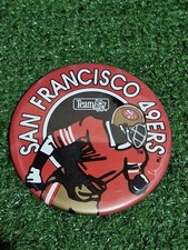 VINTAGE San Francisco 49ers Pinback Pin Badge Metal NFL 1980's Classic 8.5cm Dia