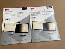 Lot of 2 3M Black Privacy Filter for 22" Widescreen Monitor 16:10 18.7" x 11.7"