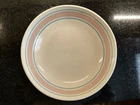 Vintage  Mccoy pink and blue stripe large serving bowl