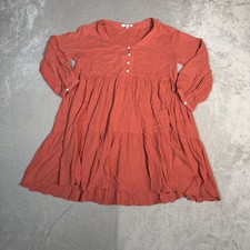 Madewell Dress Womens 4 Pink Lightspun Colette Mini Gauze Coastal Boho