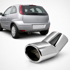 Auspuffblende Endrohr für OPEL Corsa C 1,2 + 1,4 chrom Look Edelstahl Blende
