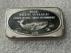 Vintage 1974 USSC The Blue Whale- 1 Troy Oz .999 Fine Silver Bar- Serial #1552