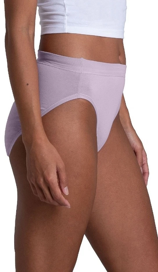 TALLA 9 Fruit of the Loom 360° Stretch HI-CUTS 5PK 94/6% Cuna/Span Lila Azul Marino+Regalo Foto 4 de 4