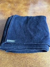 Antique Stroock Horsehair Carriage Buggy Lap Blanket Reversible 55” X 60” Black