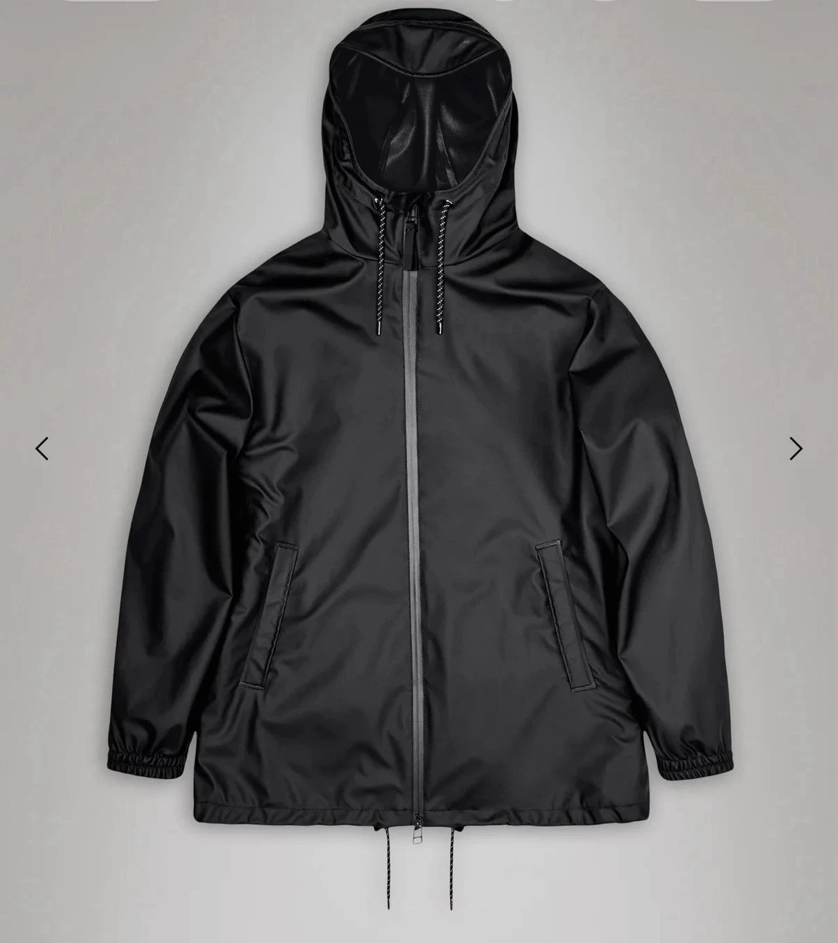 Rains Storm Breaker Size Medium Black Rain Jacket Coat