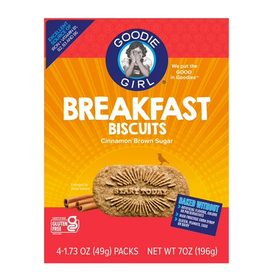 Goodie Girl Cinnamon Brown Sugar Breakfast Biscuits, Shelf Stable, 1.73 oz, 3 Pe