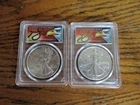 2020,2021 PCGS MS70 SILVER EAGLE TYPE 1 FIRST STRIKE, 1 OF 1000. CLEVELAND
