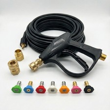 HIGH PRESSURE WASHER GUN 4350 PSI WITH HOSE AND 7 NOZZLE TIPS