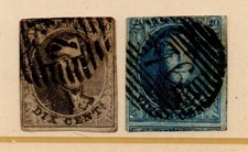 BELGIUM – 1849-1858– KING LEOPOLD I – SC #6-7 – SET OF 2 – USED (Copy 2)