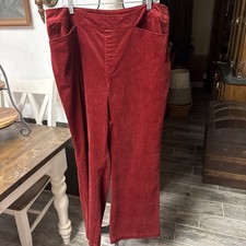 NWOT DG2 By Diane Gilman Burgundy Velvet Wide Leg Pants Sz 18W