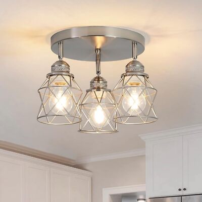 Kitchen Light Fixtures Ceiling Mount 3-Lights Multi-Directional Ceiling Lamp